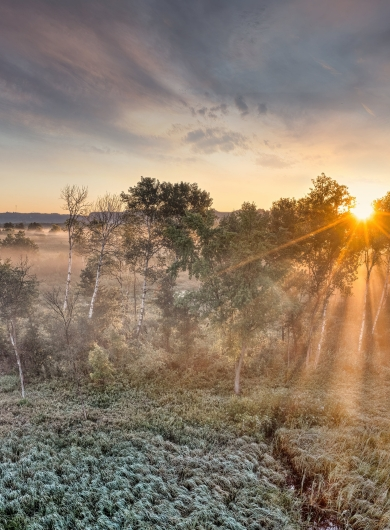 Storm clouds softening as symbolism for stepping back from emotional spirals