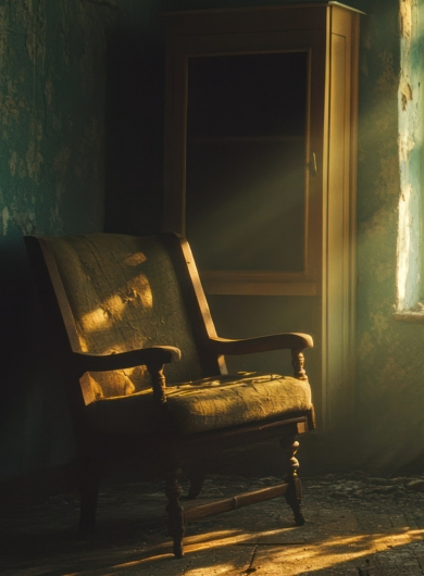 Calming quiet room symbolizing embracing stillness and satisfaction